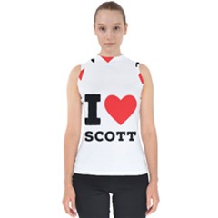 I Love Scott Mock Neck Shell Top by ilovewhateva