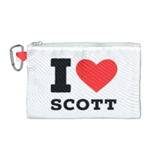 I Love Scott Canvas Cosmetic Bag (medium) by ilovewhateva