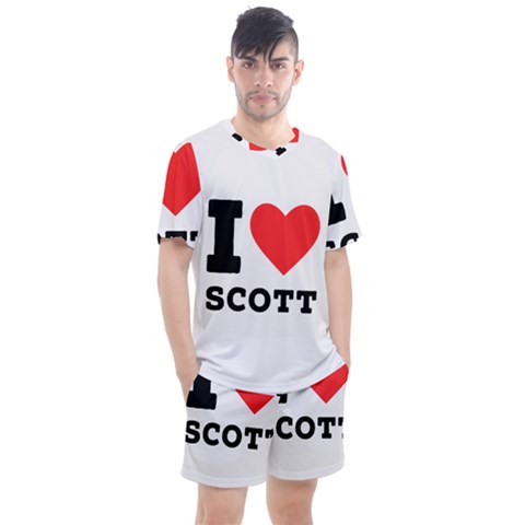 I Love Scott Men s Mesh Tee And Shorts Set by ilovewhateva