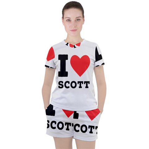 I Love Scott Women s Tee And Shorts Set by ilovewhateva