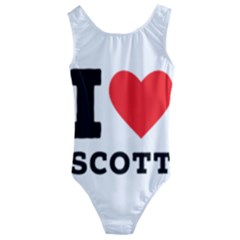 I Love Scott Kids  Cut-out Back One Piece Swimsuit by ilovewhateva