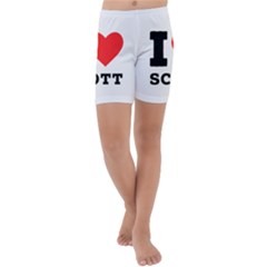 I Love Scott Kids  Lightweight Velour Capri Yoga Leggings by ilovewhateva