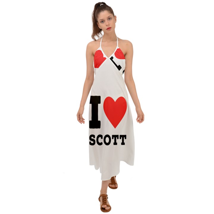 I love scott Halter Tie Back Dress 