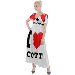 I Love Scott Button Up Short Sleeve Maxi Dress by ilovewhateva