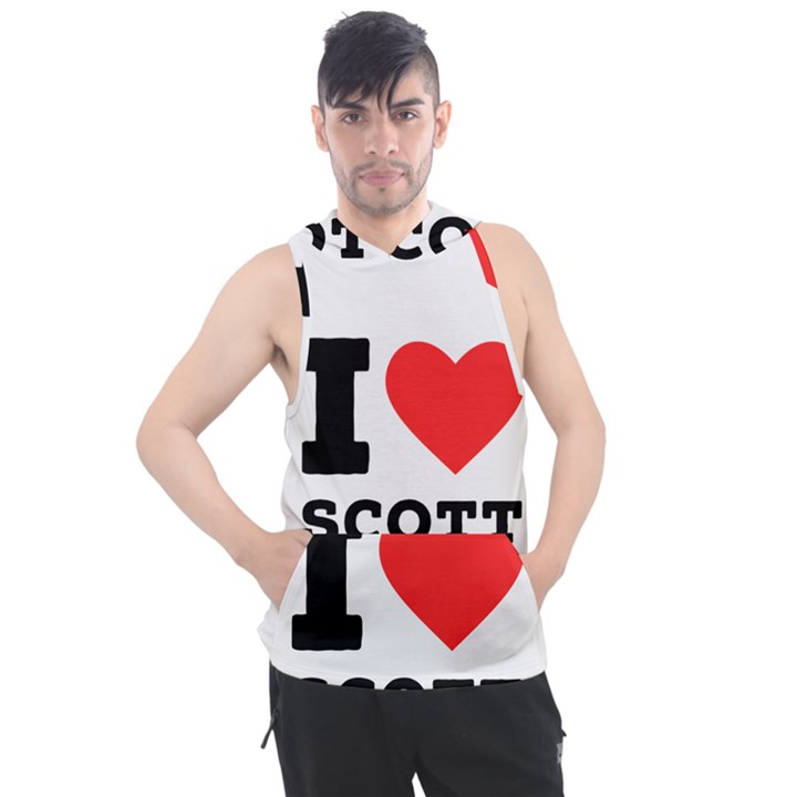 I love scott Men s Sleeveless Hoodie