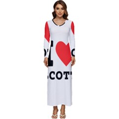 I Love Scott Long Sleeve Longline Maxi Dress by ilovewhateva