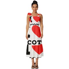 I Love Scott Tie-strap Tiered Midi Chiffon Dress by ilovewhateva