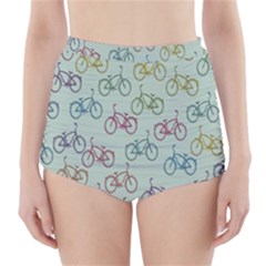 Bicycle High-waisted Bikini Bottoms by nateshop