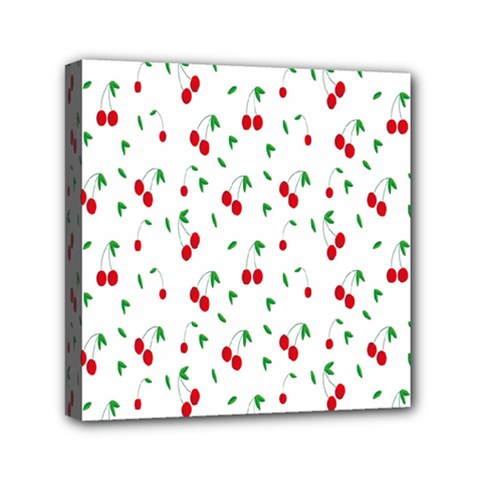 Cherries Mini Canvas 6  X 6  (stretched) by nateshop