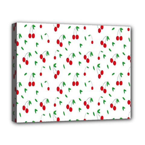 Cherries Deluxe Canvas 20  X 16  (stretched) by nateshop