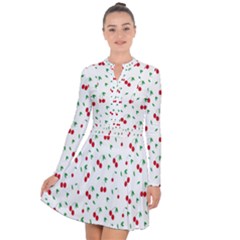 Cherries Long Sleeve Panel Dress by nateshop