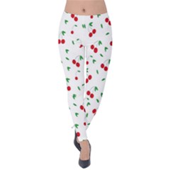 Cherries Velvet Leggings by nateshop