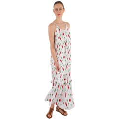 Cherries Cami Maxi Ruffle Chiffon Dress by nateshop