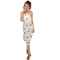 Cherries Waist Tie Cover Up Chiffon Dress by nateshop