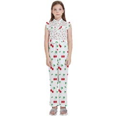 Cherries Kids  Sleeveless Ruffle Edge Band Collar Chiffon One Piece by nateshop