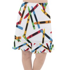 Crayons Fishtail Chiffon Skirt by nateshop