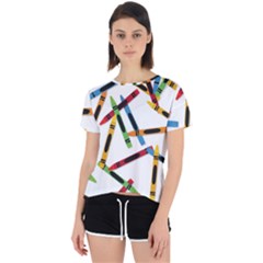 Crayons Open Back Sport Tee by nateshop