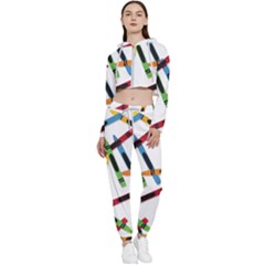 Crayons Cropped Zip Up Lounge Set by nateshop