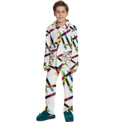 Crayons Kids  Long Sleeve Velvet Pajamas Set