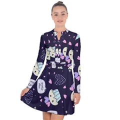 Cupcake Long Sleeve Panel Dress by nateshop