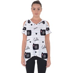 Cute-cutes Cut Out Side Drop Tee by nateshop