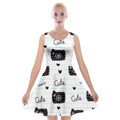 Cute-cutes Velvet Skater Dress by nateshop