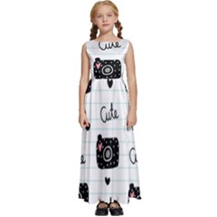 Cute-cutes Kids  Satin Sleeveless Maxi Dress by nateshop