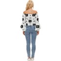 Cute-cutes Off Shoulder Flutter Bell Sleeve Top View4