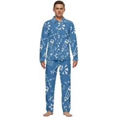 Education Men s Long Sleeve Velvet Pocket Pajamas Set by nateshop