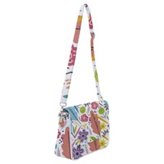 Flowers-101 Shoulder Bag With Back Zipper by nateshop