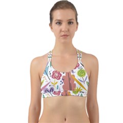 Flowers-101 Back Web Sports Bra by nateshop