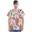 Flowers-101 Men s V-Neck Scrub Top View1