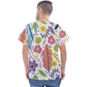 Flowers-101 Men s V-Neck Scrub Top View2