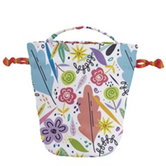 Flowers-101 Drawstring Bucket Bag by nateshop