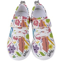 Flowers-101 Women s Velcro Strap Shoes