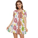 Flowers-101 Tiered Short Sleeve Babydoll Dress View1