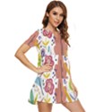 Flowers-101 Tiered Short Sleeve Babydoll Dress View2