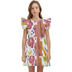 Flowers-101 Kids  Winged Sleeve Dress