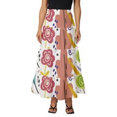 Flowers-101 Tiered Ruffle Maxi Skirt