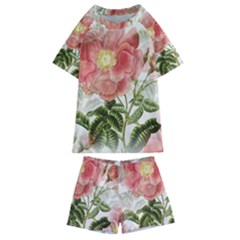 Flowers-102 Kids  Swim Tee And Shorts Set by nateshop