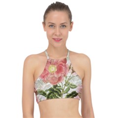 Flowers-102 Racer Front Bikini Top by nateshop