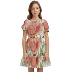 Flowers-102 Kids  Puff Sleeved Dress