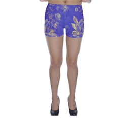 Flowers-103 Skinny Shorts by nateshop