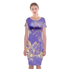 Flowers-103 Classic Short Sleeve Midi Dress by nateshop