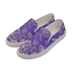 Flowers-103 Women s Canvas Slip Ons