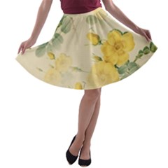 Flowers-104 A-line Skater Skirt by nateshop