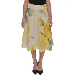 Flowers-104 Perfect Length Midi Skirt by nateshop