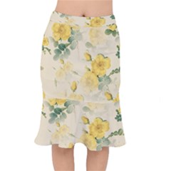 Flowers-104 Short Mermaid Skirt by nateshop