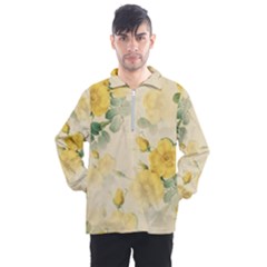 Flowers-104 Men s Half Zip Pullover by nateshop