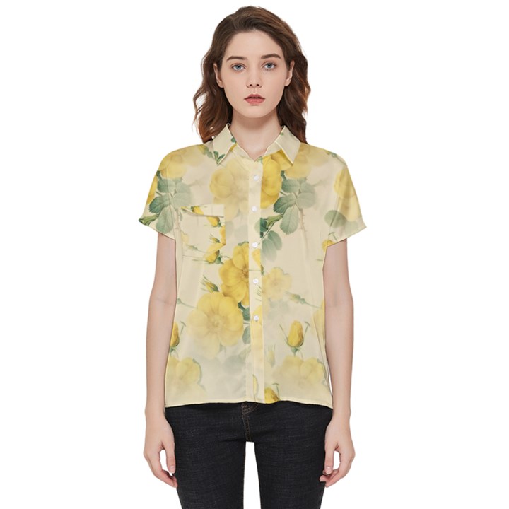 Flowers-104 Short Sleeve Pocket Shirt